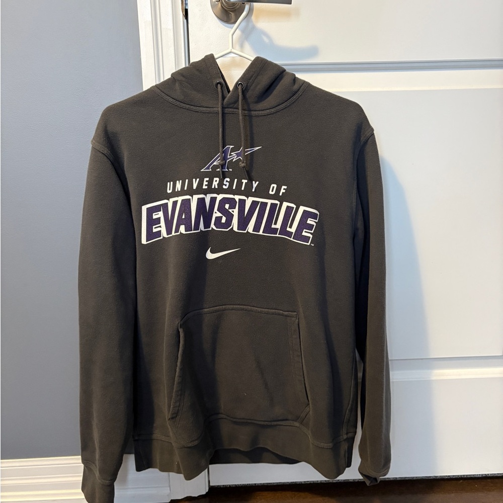 Nike Black and Purple University of Evansville Hoodie